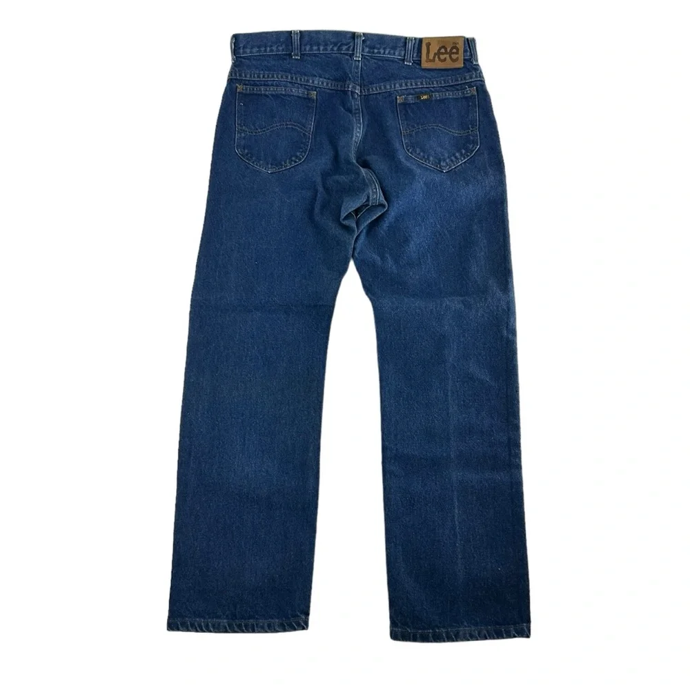 Vintage‎ Lee Jeans Mens 38x32 Blue Dark 200-0189 Western 80s Union Made Straight